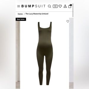 BUMPSUIT the Lucy in Olive Green Maternity unitard/ Jumpsuit NWT size medium